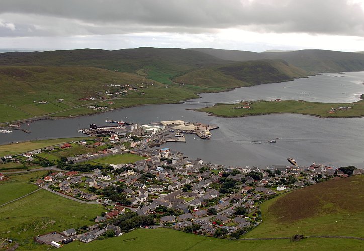 Aerial View of Scalloway